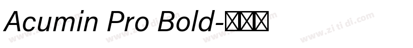 Acumin Pro Bold字体转换